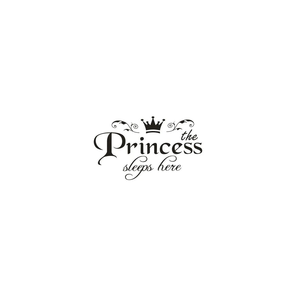 Princess Letter Wall Sticker Removable Self Adhesive Bedroom Door Decorative Decals Girls Kids Room Wallpaper Vinyl Art Mural
