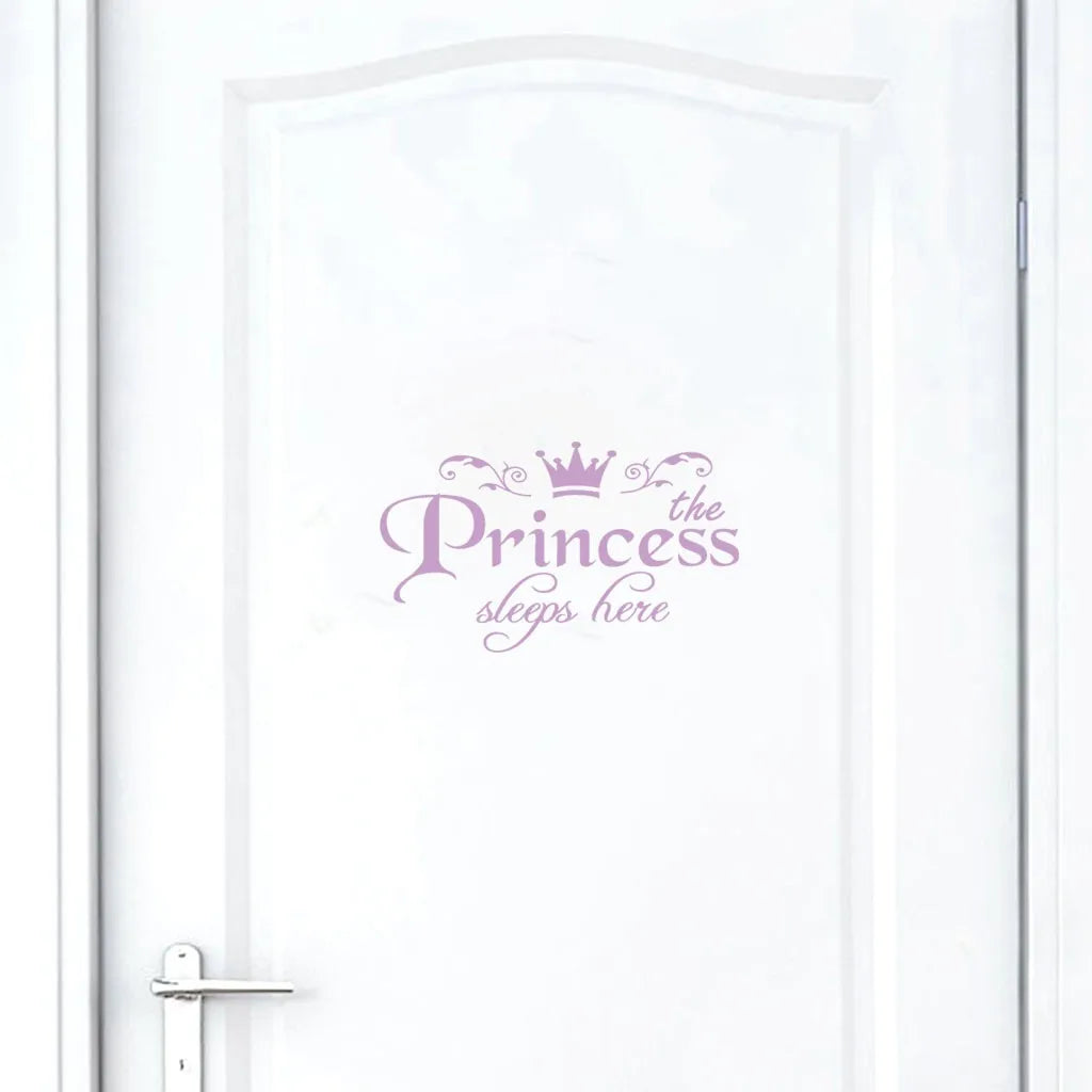 Princess Letter Wall Sticker Removable Self Adhesive Bedroom Door Decorative Decals Girls Kids Room Wallpaper Vinyl Art Mural