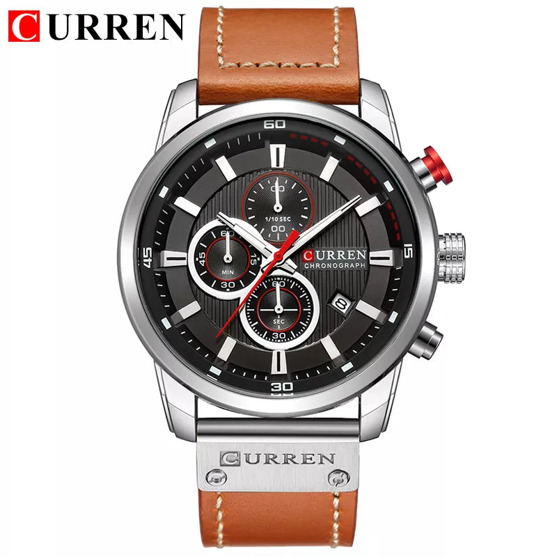 CURREN Quartz Men Chronograph Sport Men's Wrist Watch Hodinky Relogio Masculino
