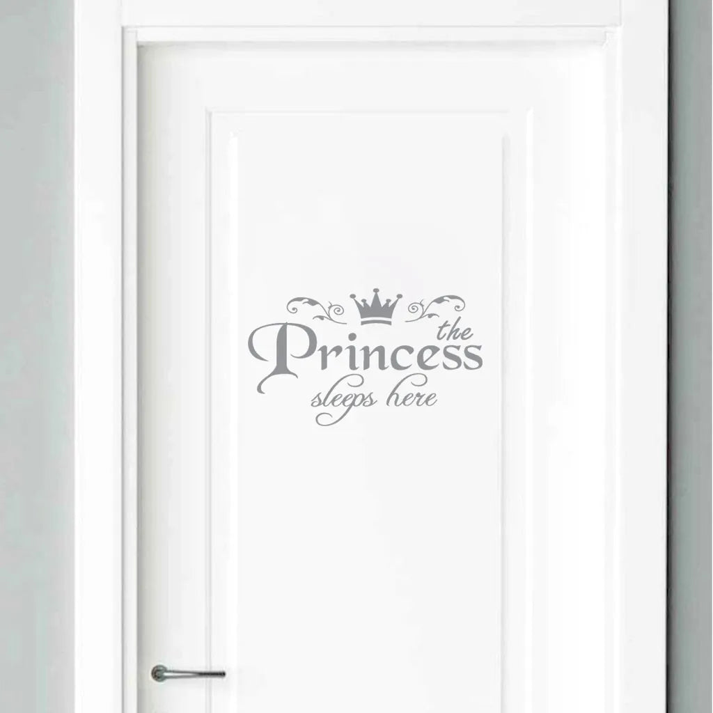 Princess Letter Wall Sticker Removable Self Adhesive Bedroom Door Decorative Decals Girls Kids Room Wallpaper Vinyl Art Mural
