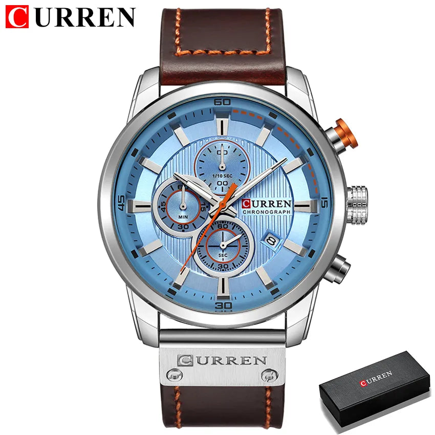 CURREN Quartz Men Chronograph Sport Men's Wrist Watch Hodinky Relogio Masculino