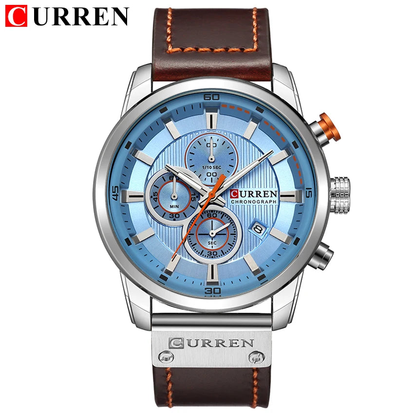 CURREN Quartz Men Chronograph Sport Men's Wrist Watch Hodinky Relogio Masculino