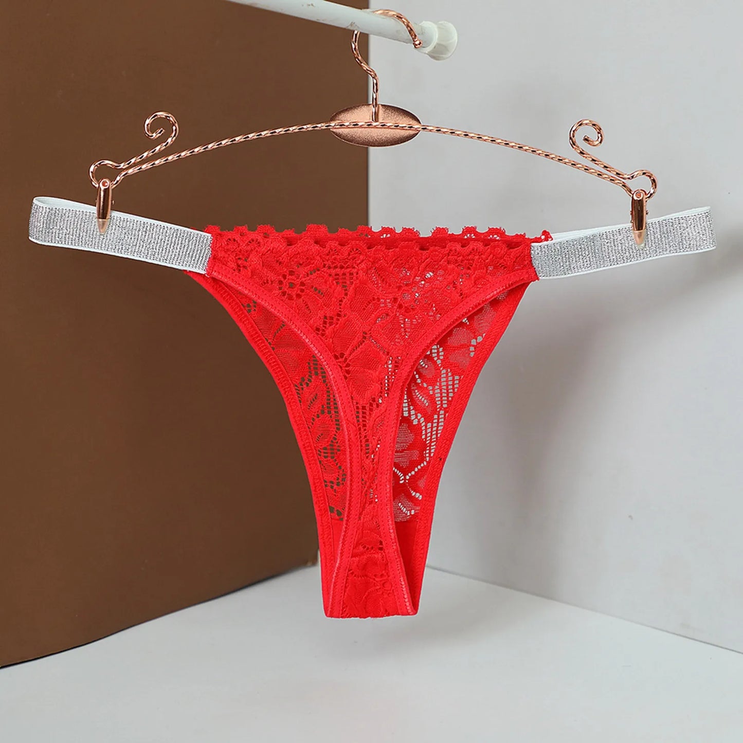 Underwear For Women Thong Women'S Mid Waist Sexy Solid Color Lace Thong Peach Panties Thong Panties нижнее бельё женское