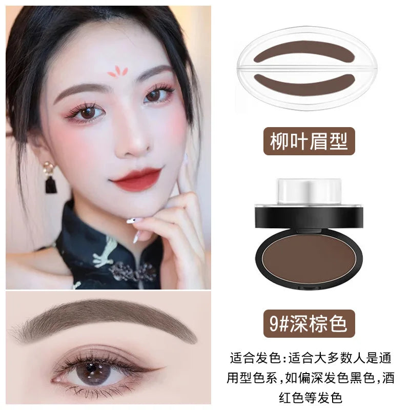 Makeup Tool Coloring Perfect Shape Quick Make Up Eyebrow Powder Palette Brow Stamps Eyebrow Powder Stamp Eyebrow Seal Stamp
