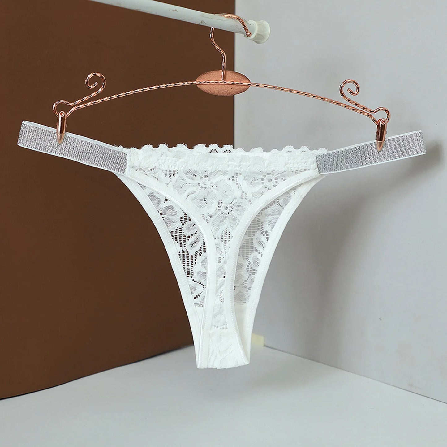 Underwear For Women Thong Women'S Mid Waist Sexy Solid Color Lace Thong Peach Panties Thong Panties нижнее бельё женское