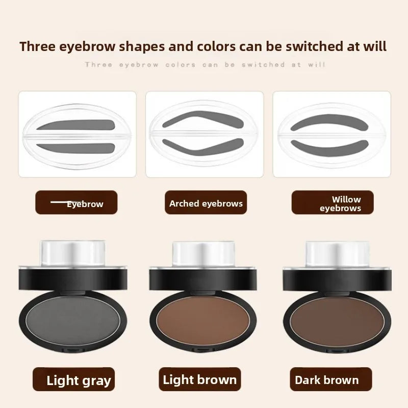 Makeup Tool Coloring Perfect Shape Quick Make Up Eyebrow Powder Palette Brow Stamps Eyebrow Powder Stamp Eyebrow Seal Stamp