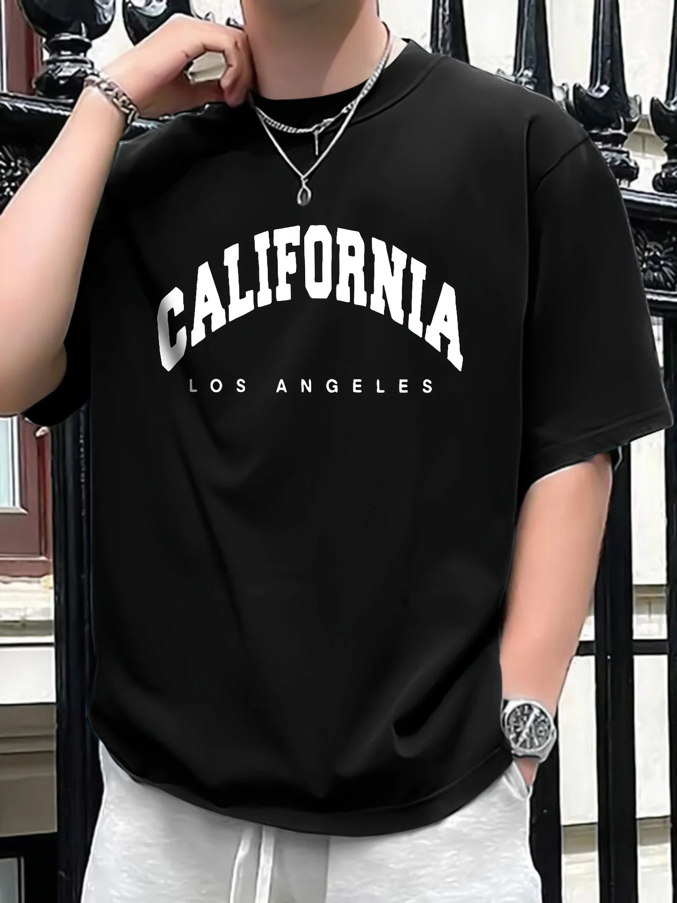 Men's 100% Pure cotton CALIFORNIA Comfortable Short Sleeved T-Shirt