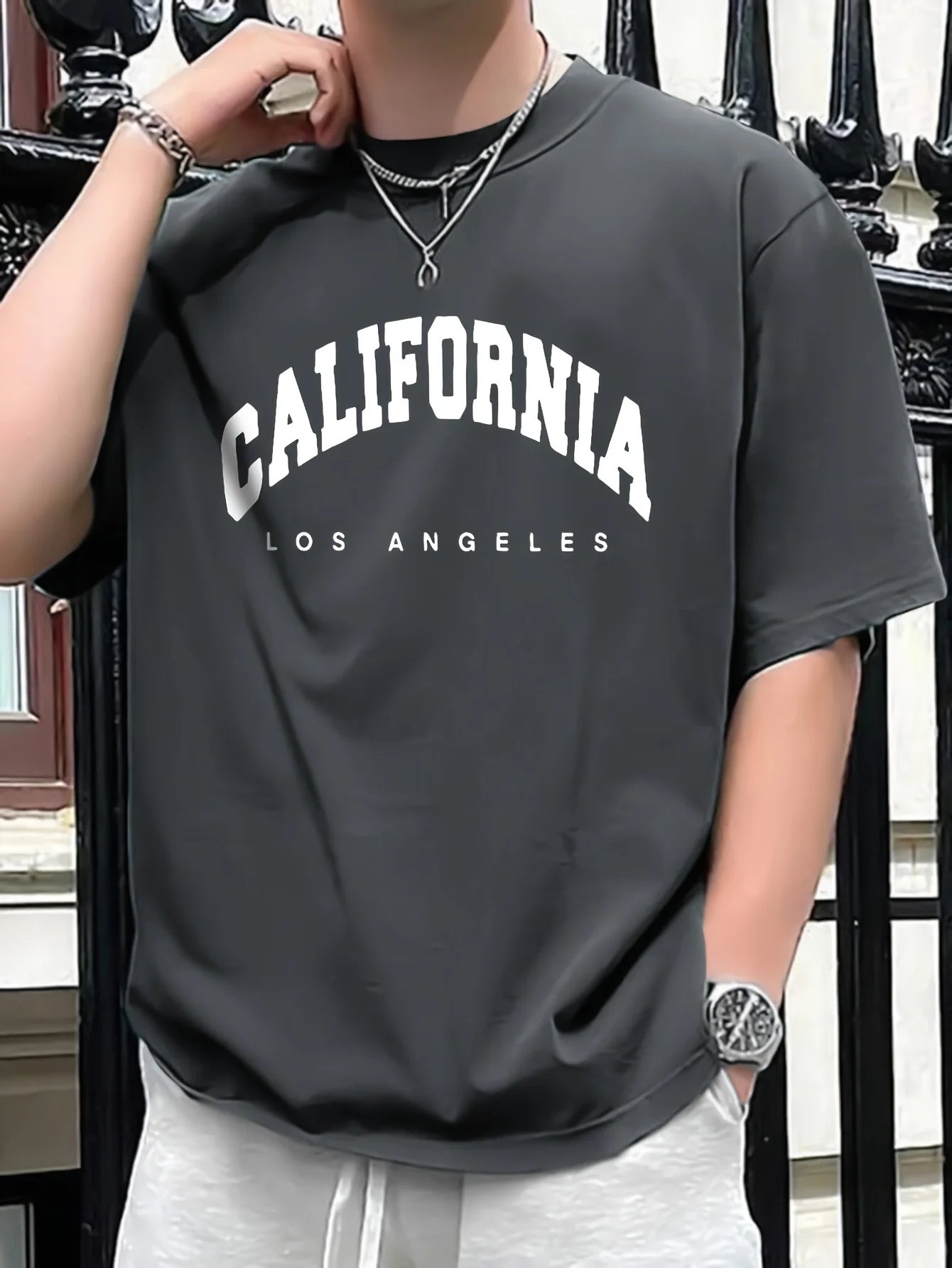 Men's 100% Pure cotton CALIFORNIA Comfortable Short Sleeved T-Shirt