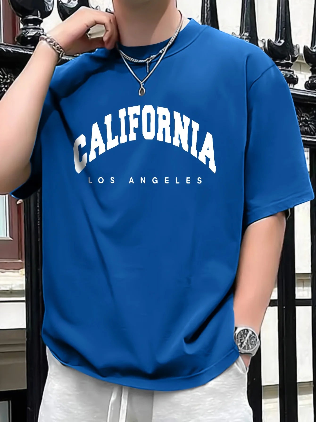 Men's 100% Pure cotton CALIFORNIA Comfortable Short Sleeved T-Shirt