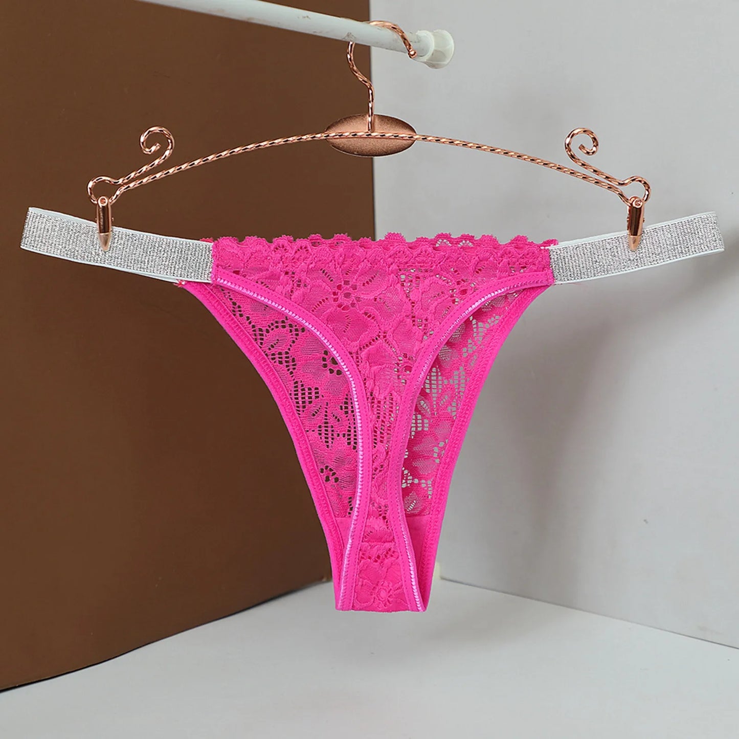 Underwear For Women Thong Women'S Mid Waist Sexy Solid Color Lace Thong Peach Panties Thong Panties нижнее бельё женское