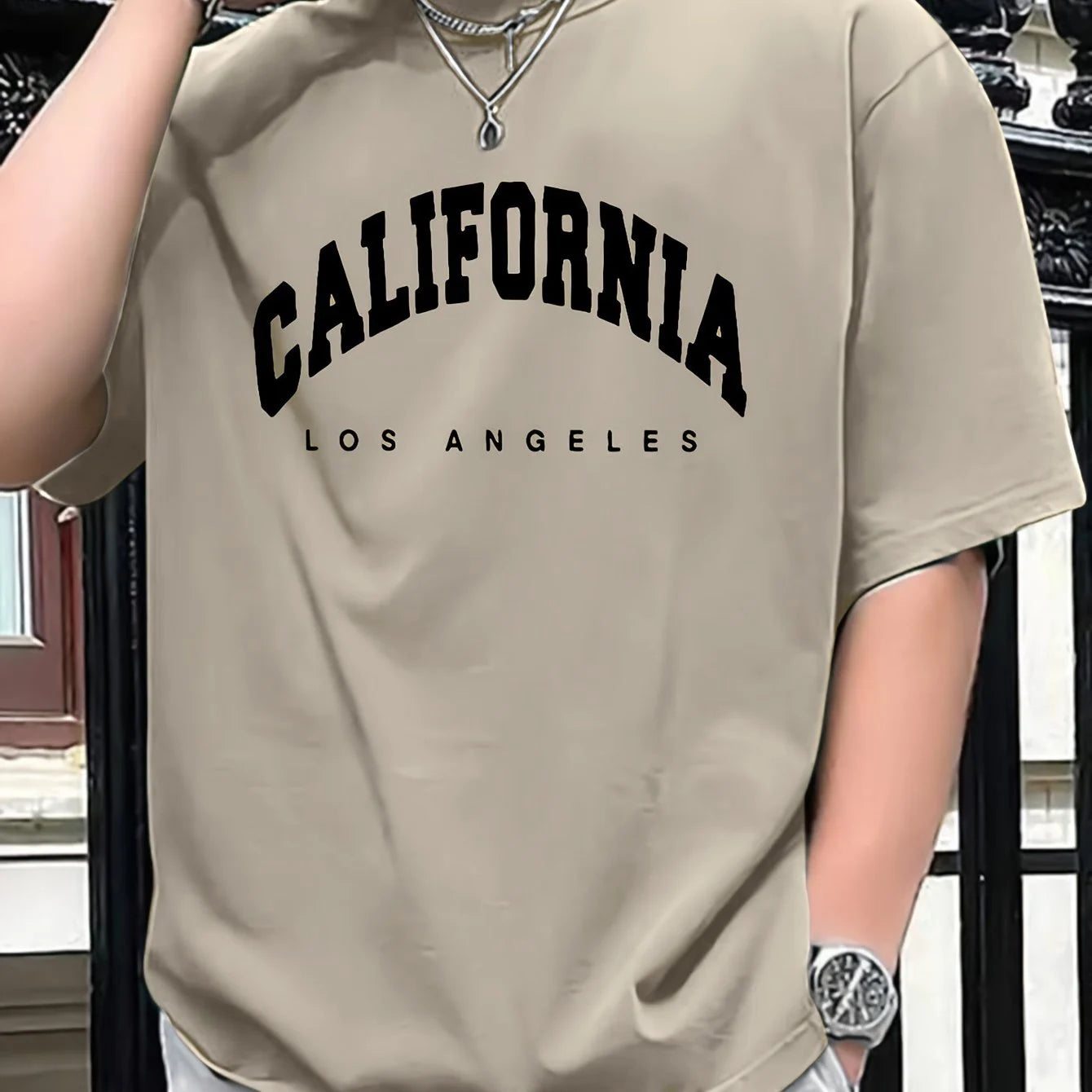 Men's 100% Pure cotton CALIFORNIA Comfortable Short Sleeved T-Shirt