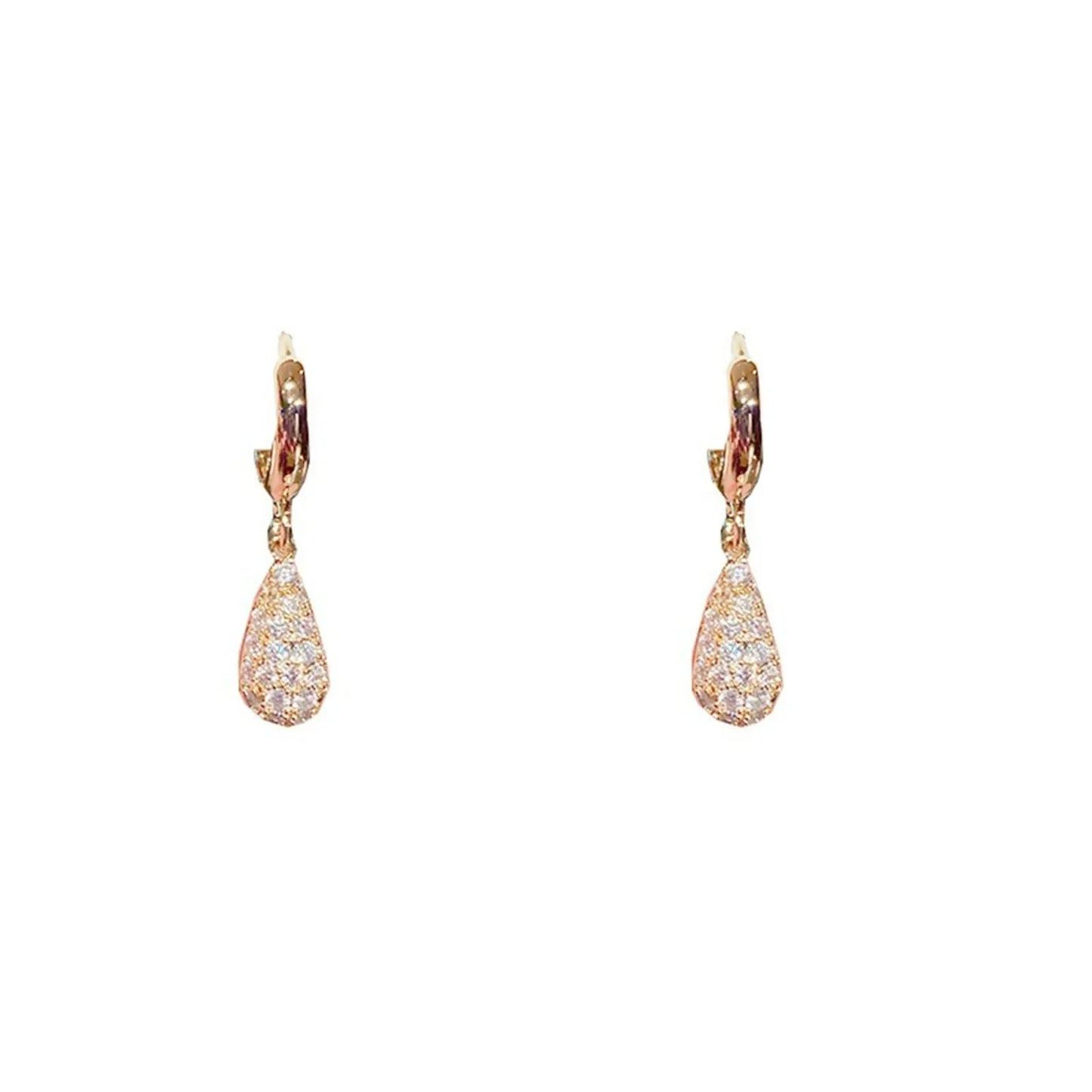 Earrings for Women Fashion Fashion Zircon Micro Encrusted Droplet Earrings Small Earrings Temperament Sparkly Drop Earrings