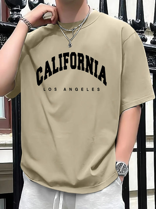 Men's 100% Pure cotton CALIFORNIA Comfortable Short Sleeved T-Shirt
