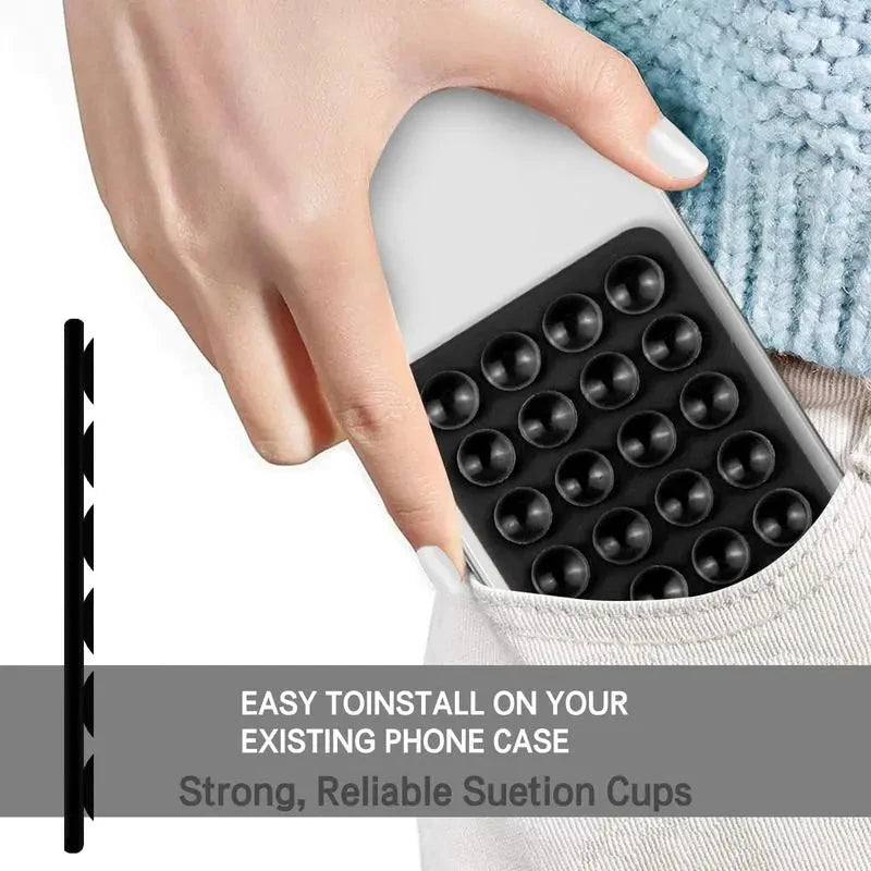1Pc Silicone Suction Cup Phone Case Mount, Non-Slip Sticky Phone Holder, Hands-Free Stand for Selfies, Videos & Smartphone Accessories