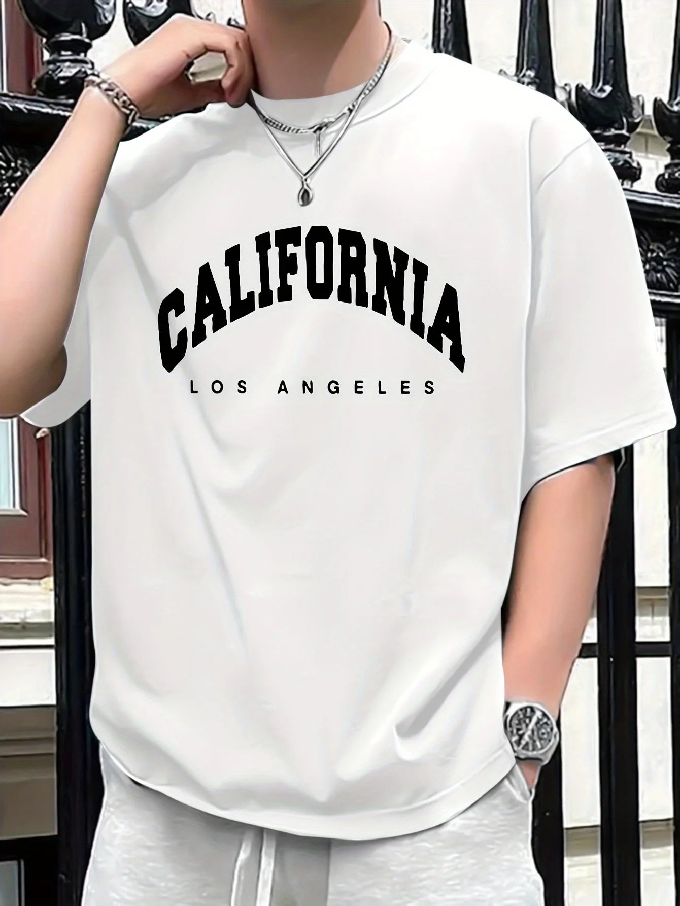Men's 100% Pure cotton CALIFORNIA Comfortable Short Sleeved T-Shirt