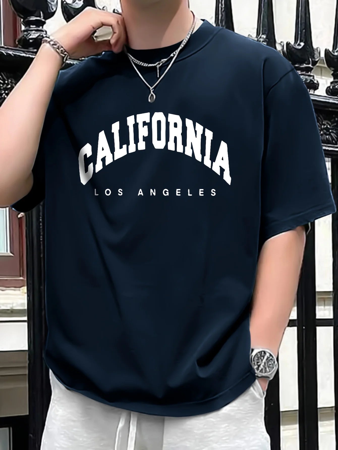 Men's 100% Pure cotton CALIFORNIA Comfortable Short Sleeved T-Shirt
