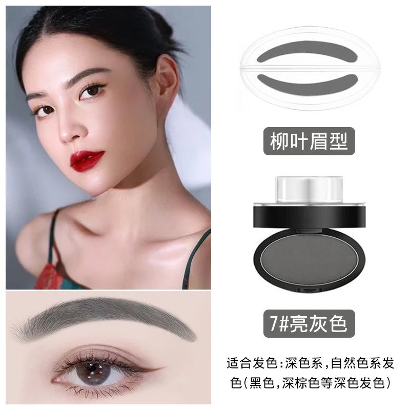 Makeup Tool Coloring Perfect Shape Quick Make Up Eyebrow Powder Palette Brow Stamps Eyebrow Powder Stamp Eyebrow Seal Stamp
