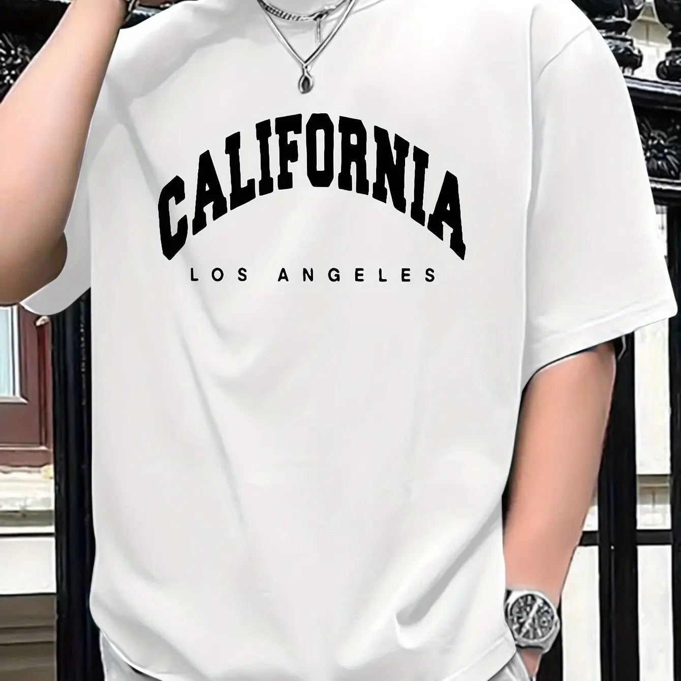 Men's 100% Pure cotton CALIFORNIA Comfortable Short Sleeved T-Shirt